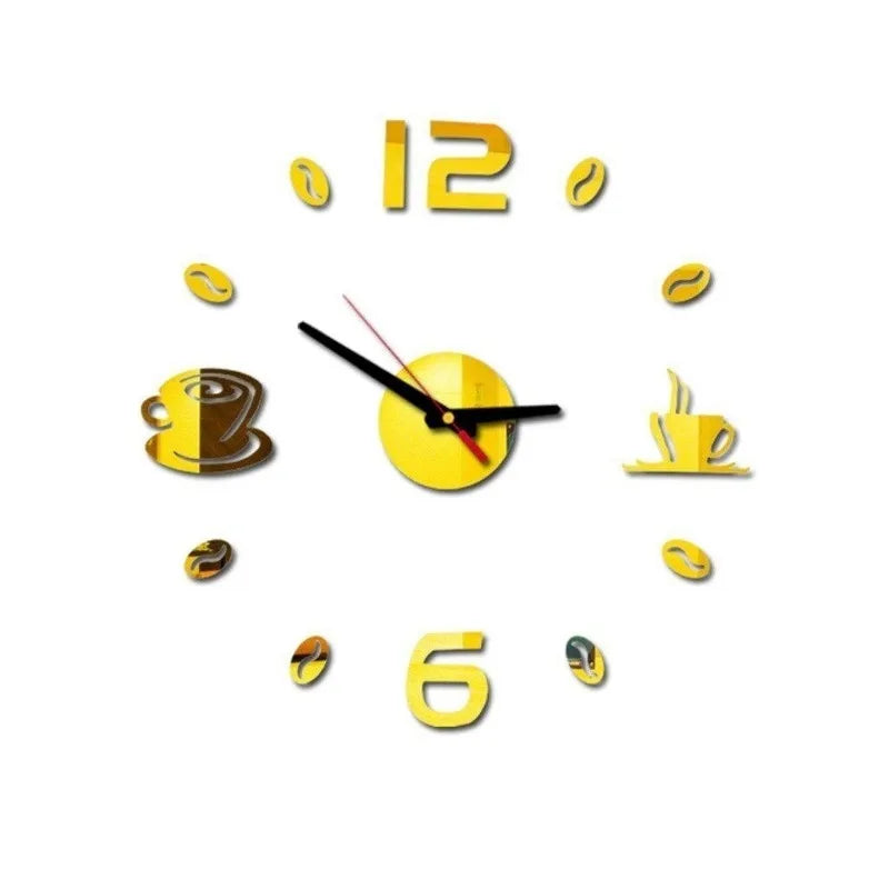 Digital Wall Clock Sticker Modern Design Clock DIY Clock Wall Kitchen Clock Living Room Home Decor Diy  Living Room Quartz Needl
