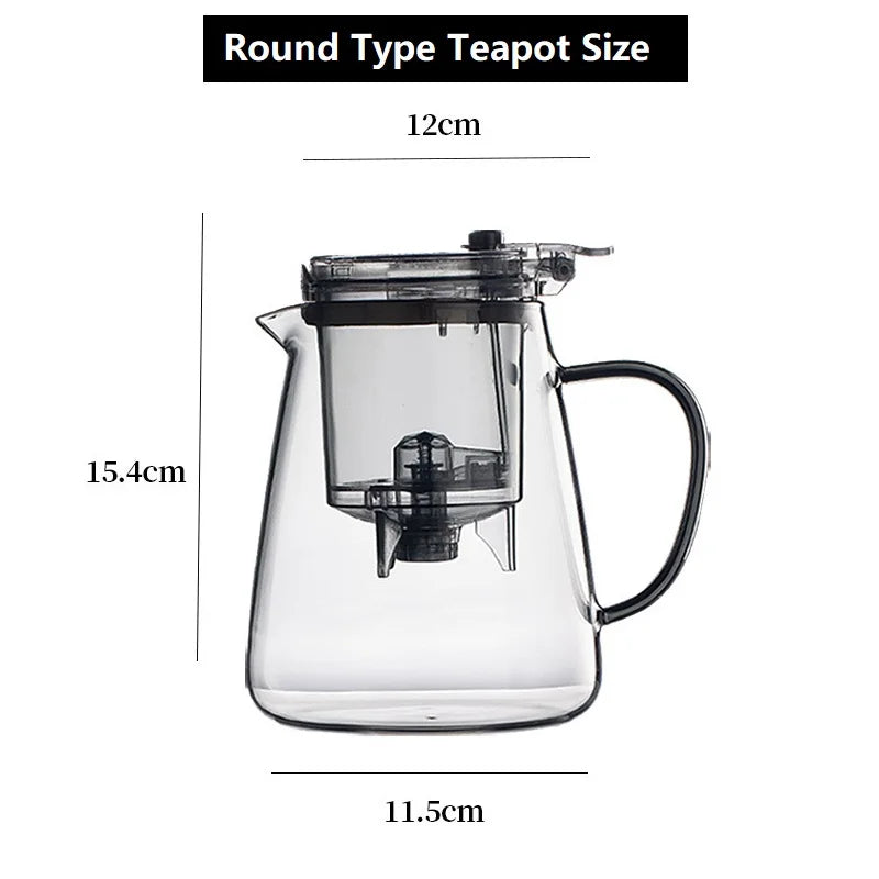 GlasTea Pro Ein-Tasten Hitzebeständig - 450ml Filter Klein