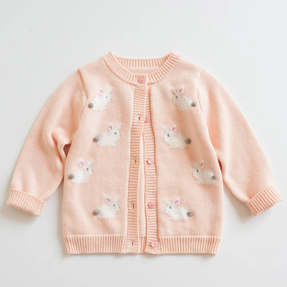 Deer jonmi Gestrickter Pilz-Pullover - Baumwolle Vollärmel