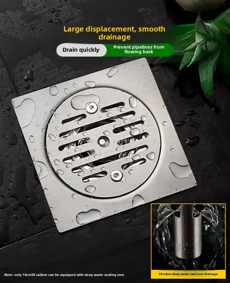 Gefängnis-Bodenablauf Edelstahl Abweisend - Ø10cm,110R