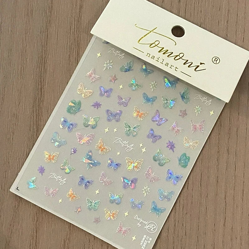 Choice Schmetterling Laser Nail Art - 20 Stück Prägemotiv
