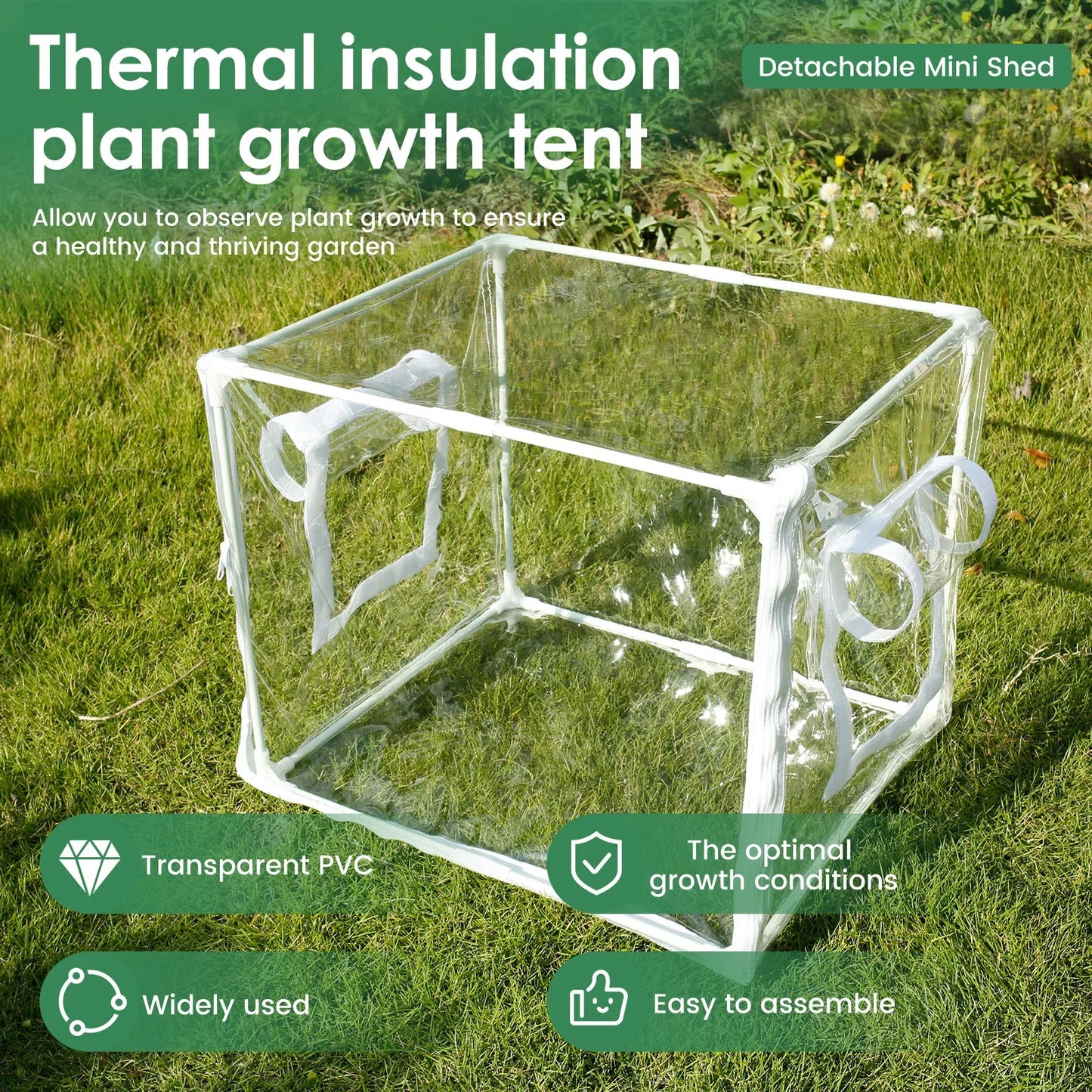 Mini Greenhouse Plant Greenhouse Tent with Transparent PVC Cover Portable Small Greenhouse Multipurpose Plant Tent for garden
