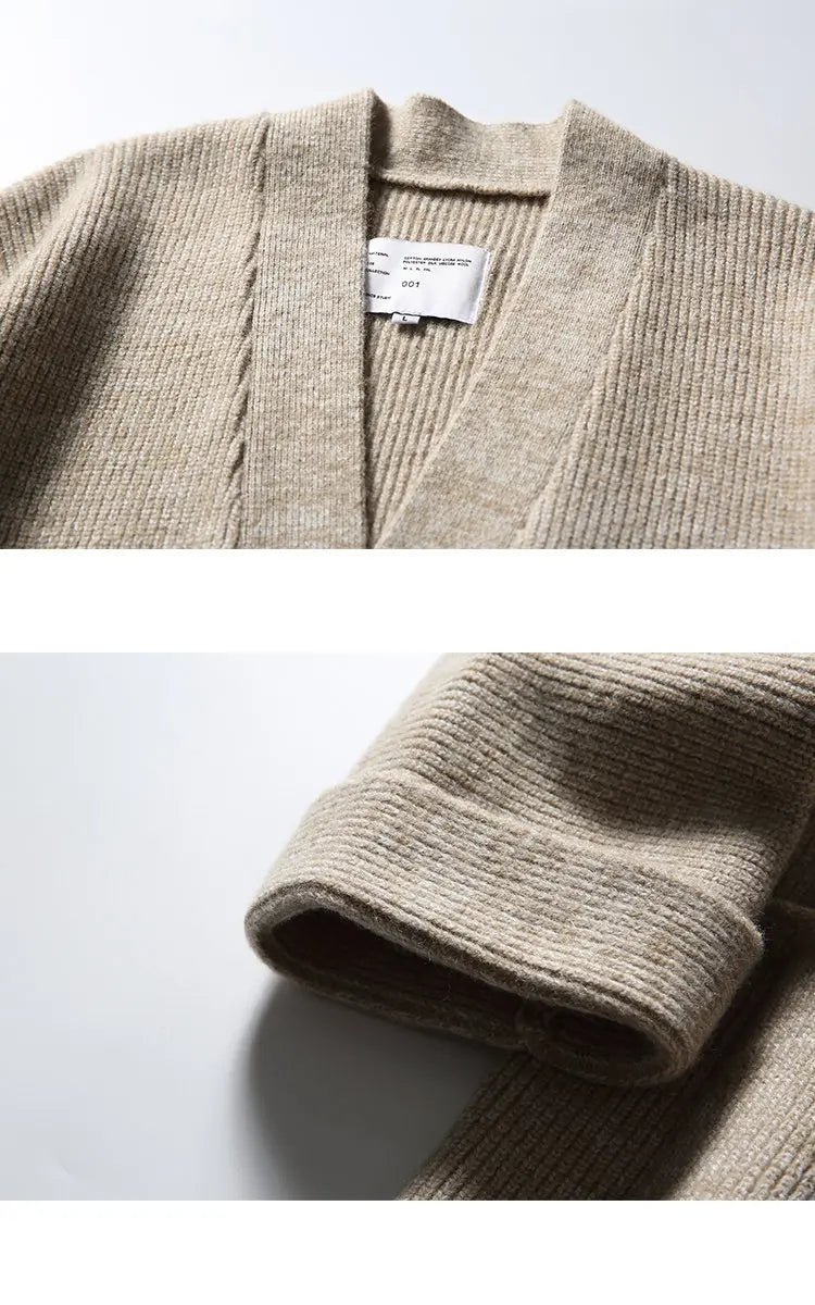 EMAIGICN MY1148 Gestrickter Kimono Cardigan - Größe M/L, Material Polyester/Viskose, Verschluss Ein-Knopf