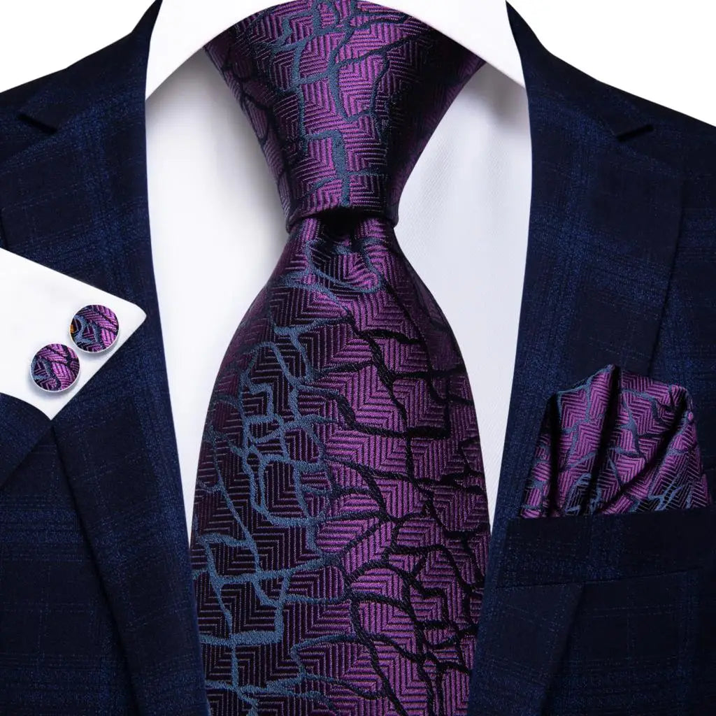 Hi-Tie Seiden-Herren-Krawatten-Set Blumenmuster Gelb Gold Krawatten und Taschentücher Manschettenknöpfe-Set Herren-Hochzeits-Party-Anzug-Mode-Halskrawatte C-3053