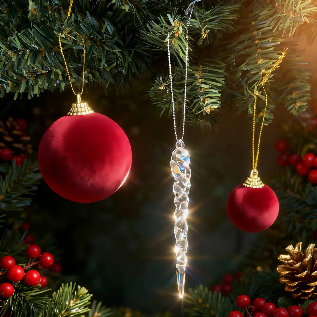 Choice Velvet Weihnachtskugeln Unzerbrechlich - Kunststoff, 6 cm, 30 St.