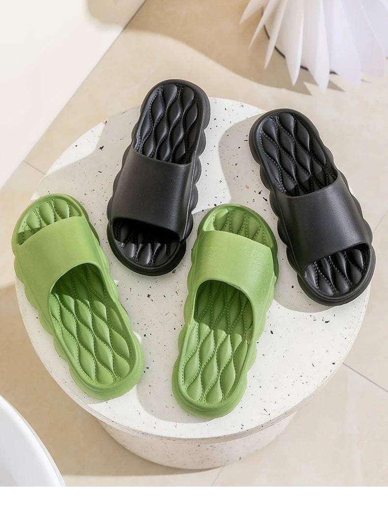 Women Summer Slippers Men Home Shoes Household Indoor Bathroom Bathing Couple EVA Slippers Sandals Slippers Anti-slip Anti-odor