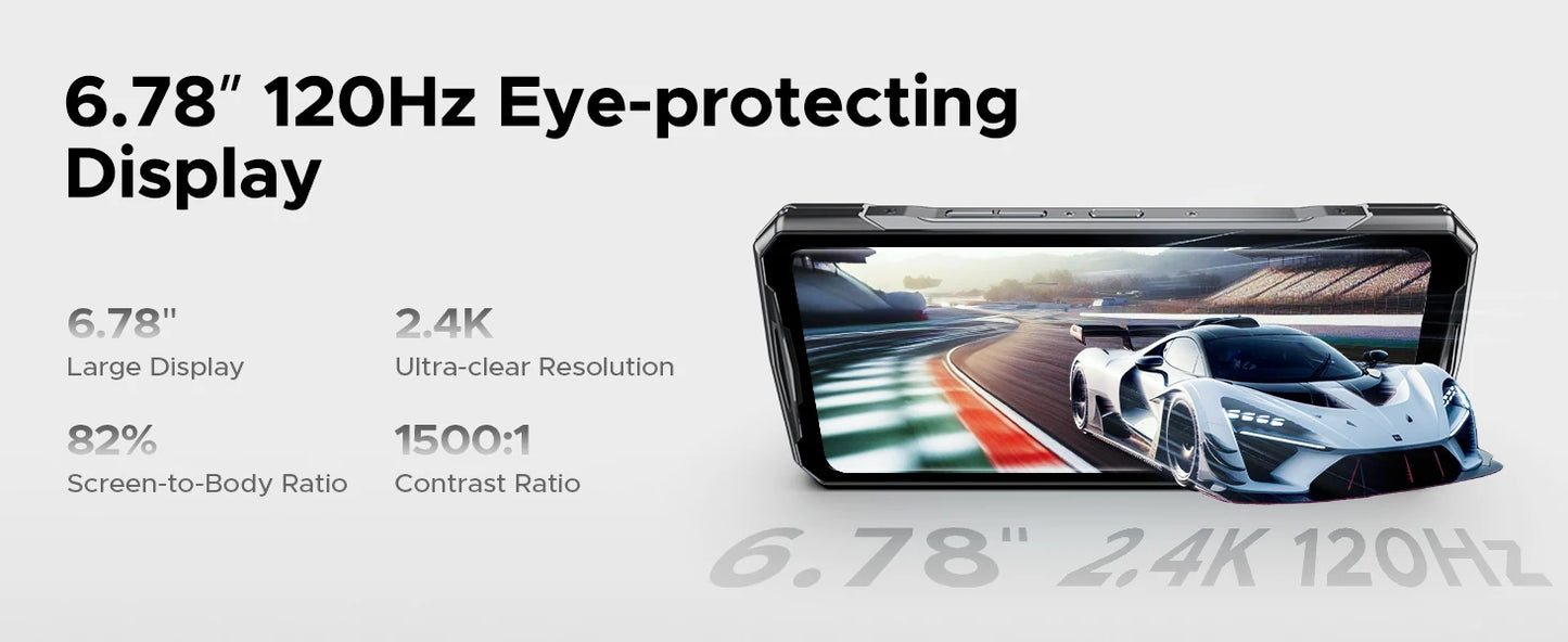 DOOGEE V40 Pro Robustes Gaming Smartphone - 8600 mAh 33W 6,78 Zoll