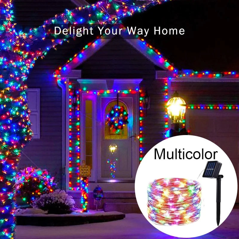 Lampki choinkowe Aiopp Copper Wire, zasilane energią słoneczną – 3 V, 249–2000 lm, 8 trybów