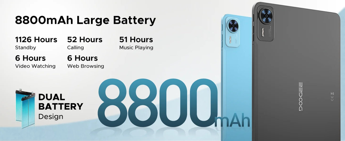 DOOGEE T36 Android 15 Tablet - 32 GB RAM, 2,2 GHz Octa-Core, 12 Zoll Display