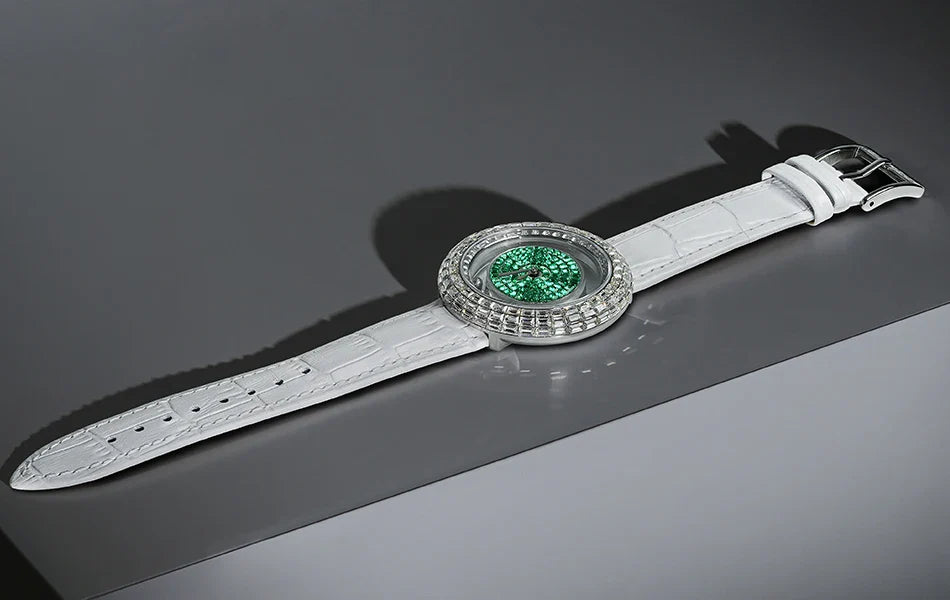 Women fashion crystal quartz wristwatch elegant bracelet ladies gift