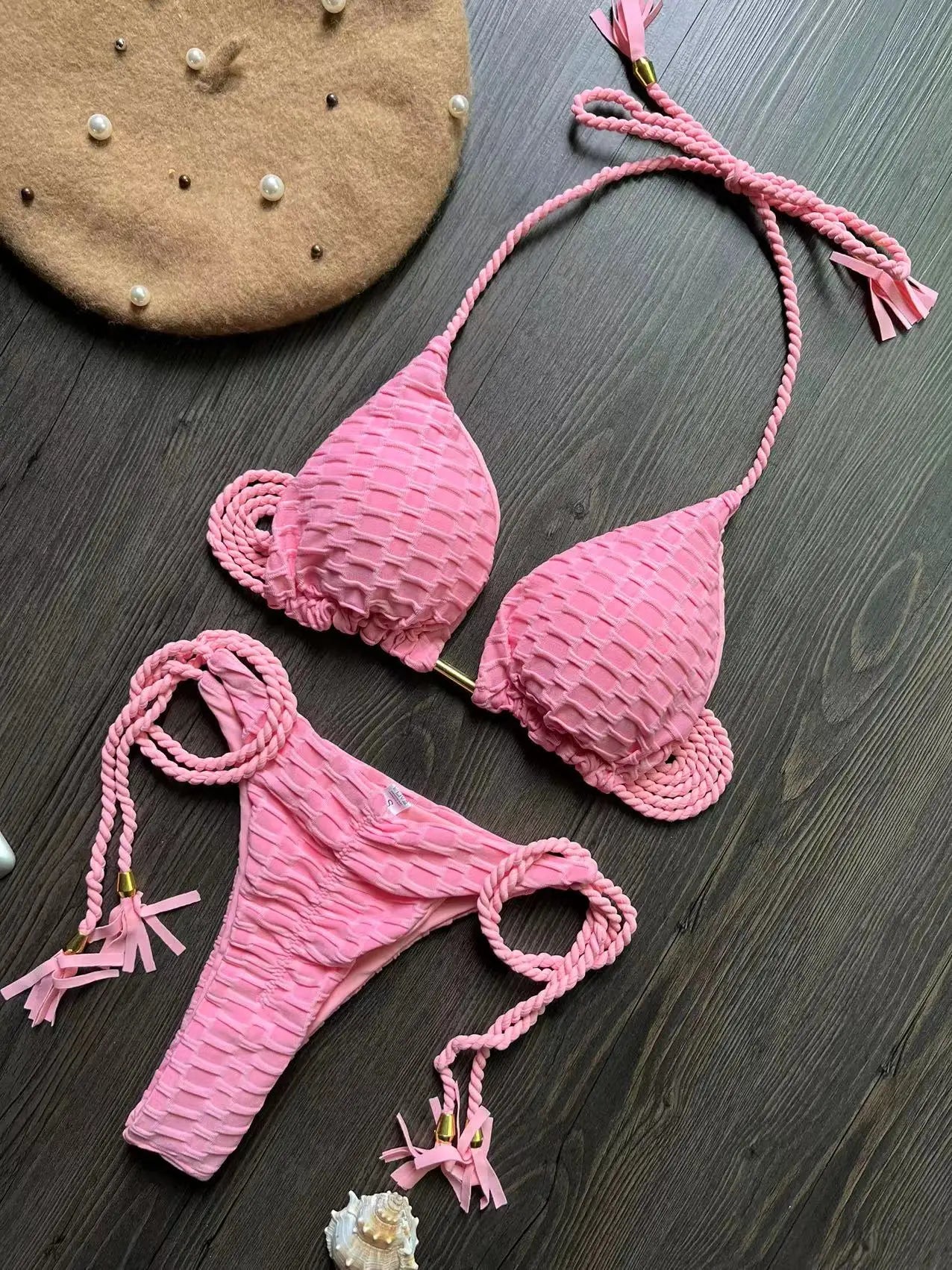 RUOTONGSEPT Elegant Bikini Set 2025: Verbesserte Unterstützung Tanga Brazilian Low Waist Design Wire-Free - Brasilianischer Badeanzug Frauen Schwimmbekleidung Polyester Strand Wear