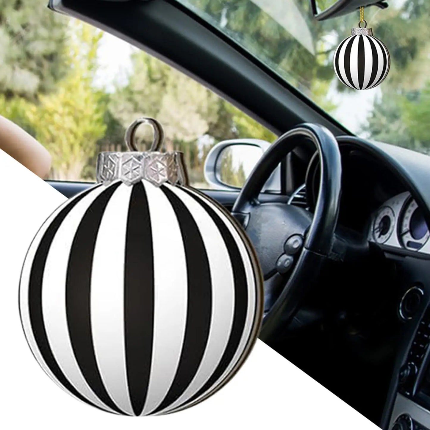 Choice Holz Weihnachtskugel Ornament - 12er Set Ø4 cm