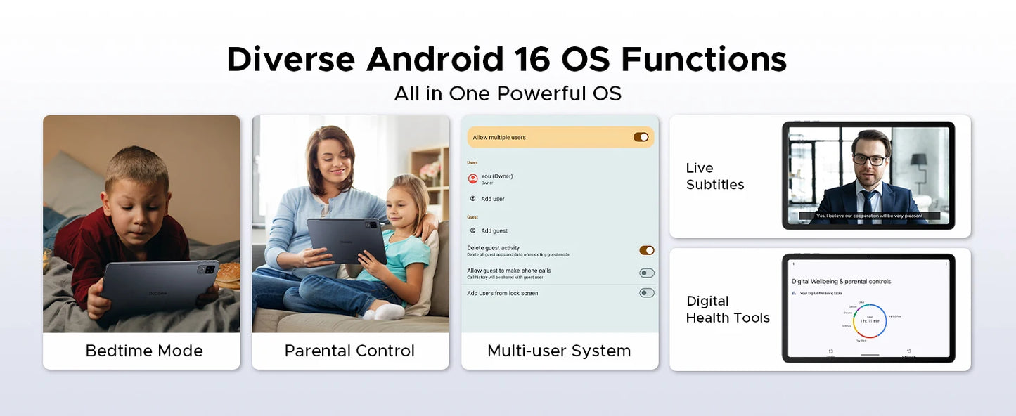 DOOGEE U12 Ultraschlank Tablet - 12 Zoll Display, 128 GB, 9000 mAh