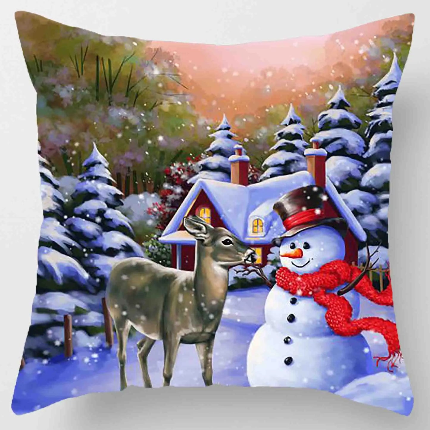2025 New Year Christmas pillow case 30*50cm,40*40cm,45x45cm, cushion cover home Christmas decoration pillow case