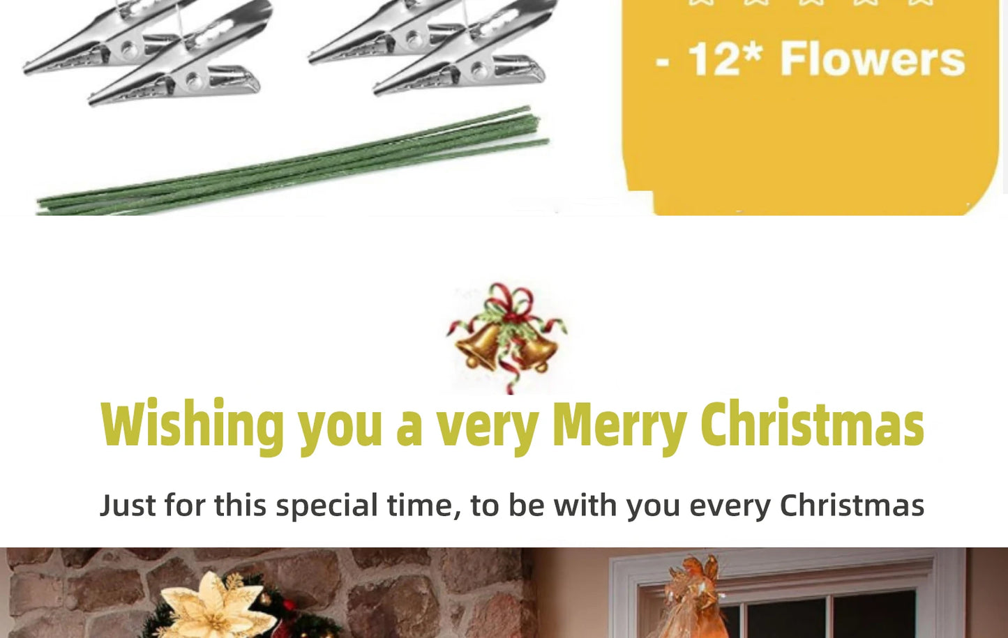 FestivaDecor DekoSet Weihnachtsdeko - 12/24/36 Kunststoff