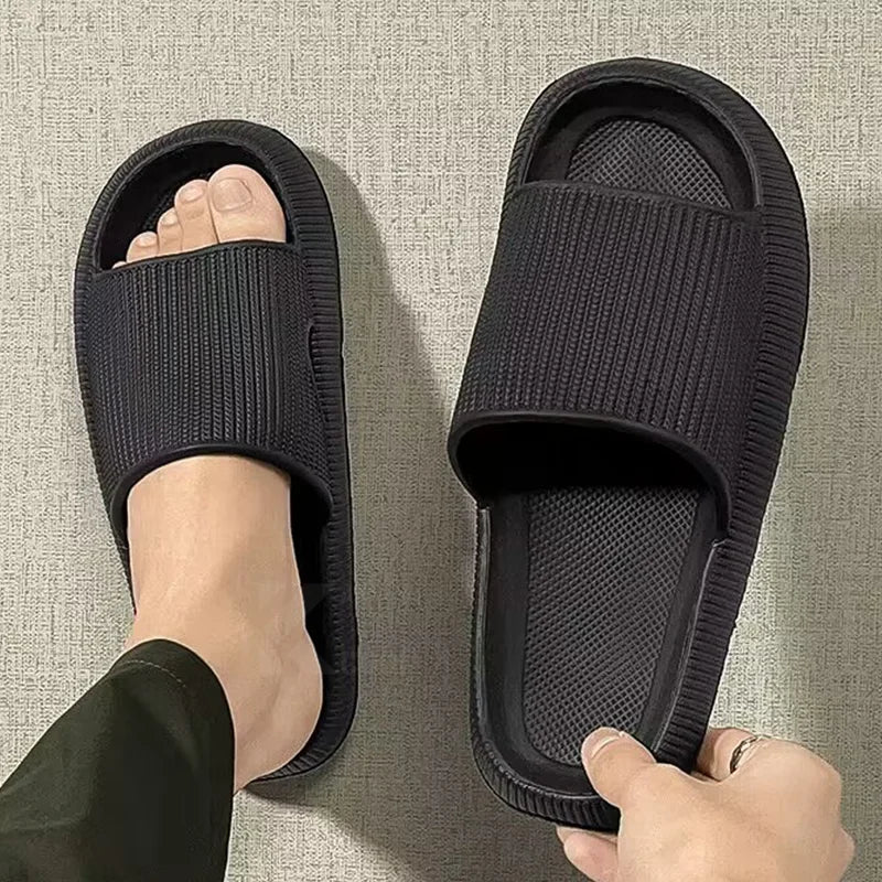 Frauen Dick Plattform Cloud Hausschuhe Sommer Strand Eva Weich Sohle Slide Sandalen Freizeit Männer Damen Innen Badezimmer Anti-Rutsch Schuhe