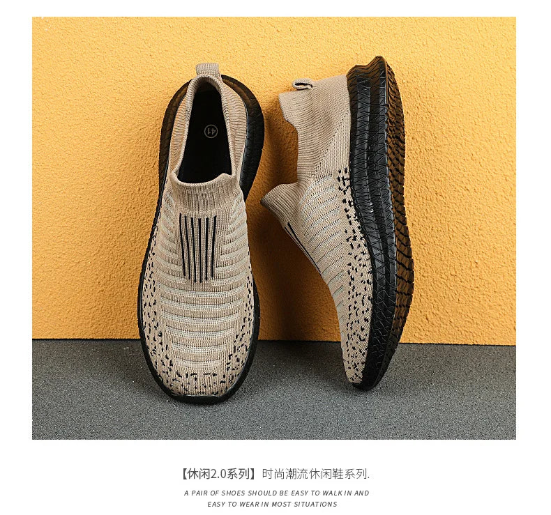 Men Shoes Lightweight Sneakers Men Fashion Casual Walking Shoes Breathable Slip on wear-resistant Mens Loafers Zapatillas Hombre