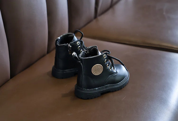 Kinderstiefel für Jungen und Mädchen, modische Kinder-Knöchel-Schneestiefel, Gummi-Außensohle, Herbst-Winter, warm, klassisch für Kleinkinder, große Kinder