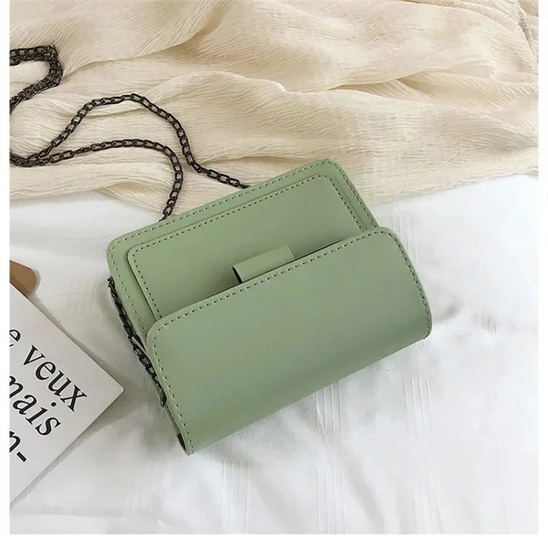 Women's Crossbody Bag New Small Square Bag Trendy Fashion Casual Simple Wide Shoulder Strap Retro One Shoulder Messenger Bag