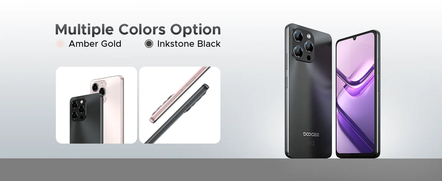 DOOGEE Note58 Pro Großes Display 6,75 Zoll - 6250mAh, 256GB Speicher