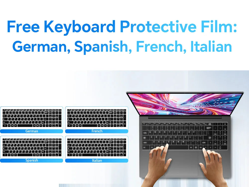 Teclast F16Air Laptop 16.1 Zoll - Intel N95, 16GB RAM, 512GB SSD, FHD IPS Display, Beleuchtete Tastatur