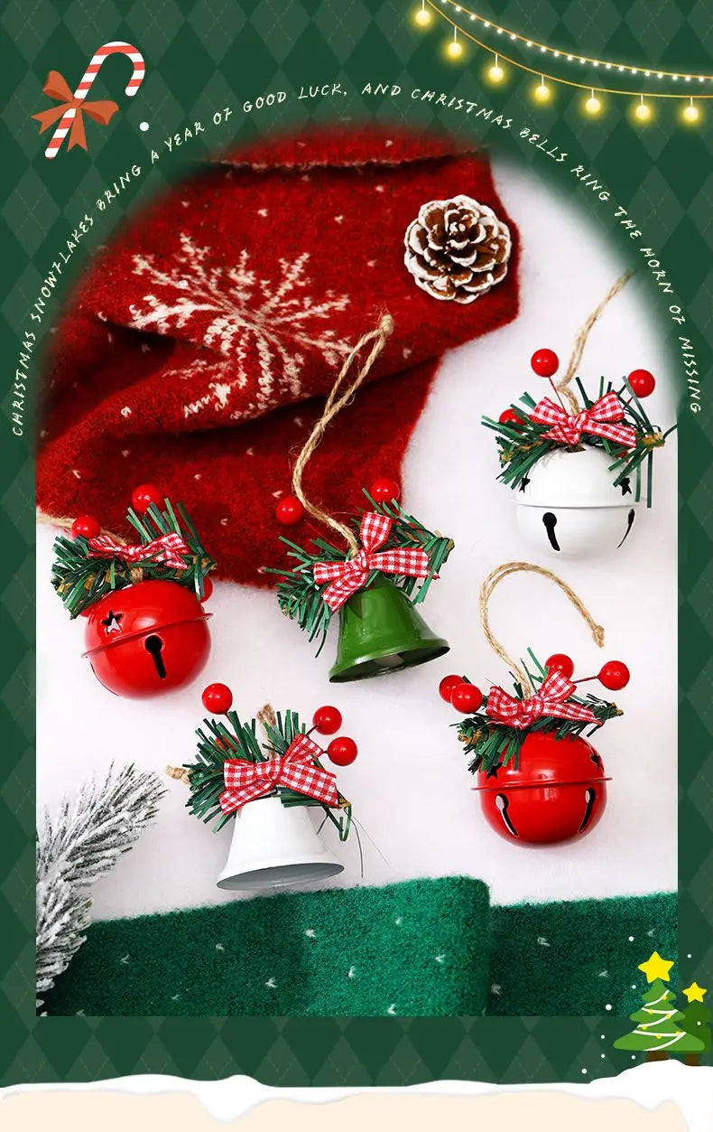 Weihnachtsbaumschmuck Glockenanhänger Weihnachtsdekorationen ins Windszene Layout Atmosphäre Requisiten Ornamente DIY Cloche Metall