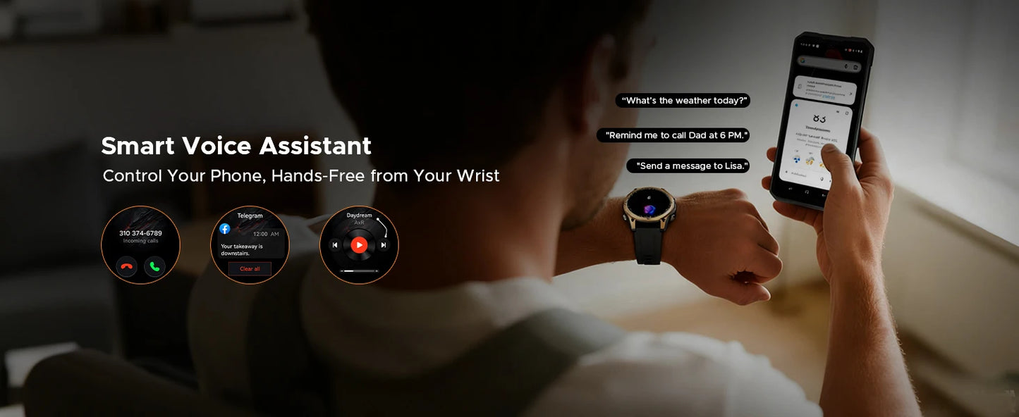 DOOGEE Anywise W1 Wasserdicht - Batterie 550 mAh, Akkulaufzeit 14 Tage, Display 1,43 Zoll