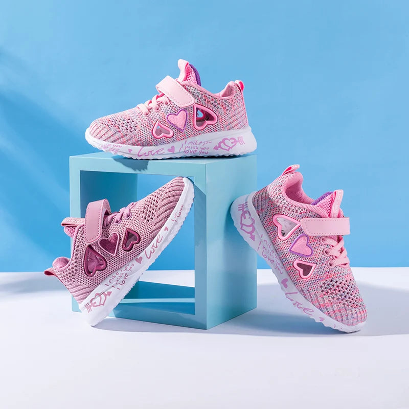 Mädchen Casual Schuhe 2025 - Leicht Mesh Sneakers Kinder Sommer - Frühling Herbst Tenis Süß Sport Cartoon Weiblich Laufen Socken Schuhe