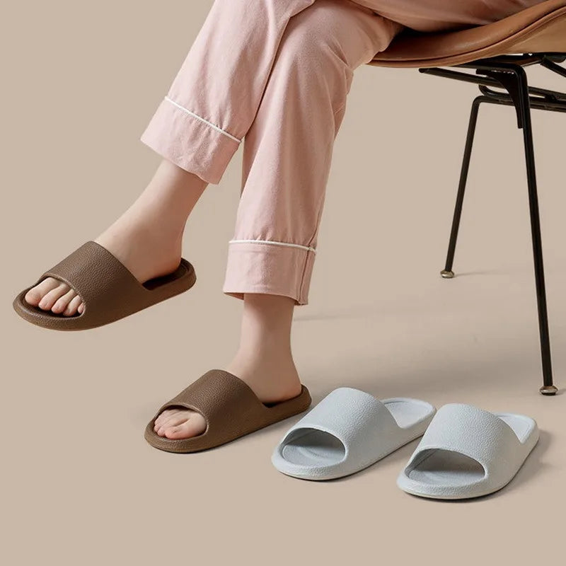 Frauen Dick Plattform Cloud Hausschuhe Sommer Strand Eva Weich Sohle Slide Sandalen Freizeit Männer Damen Innen Badezimmer Anti-Rutsch Schuhe