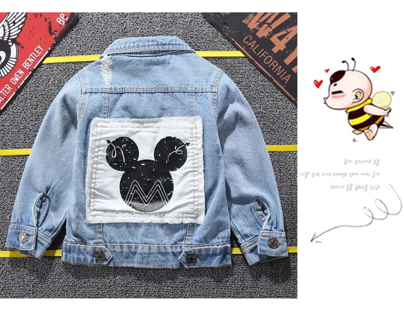 Mickey Minnie Q001 Jeansjacke lässig - Denim, Gr.1-12