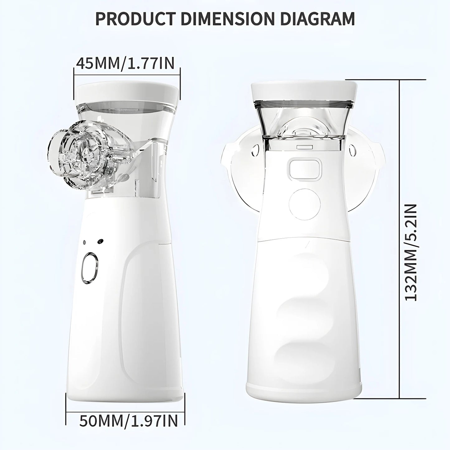 NONES Vernebler Stille - Kapazität 5 ml, Leistung 2 W, Größe Klein