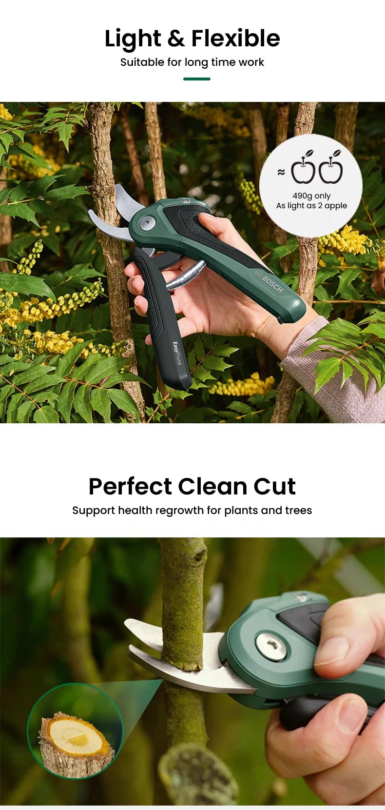 Bosch Akku Gartenschere Heim Und Garten Elektrische Gartenschere 3.6V 20mm Gartenbau Pflanzen Schere Ast Schneider Elektrowerkzeug