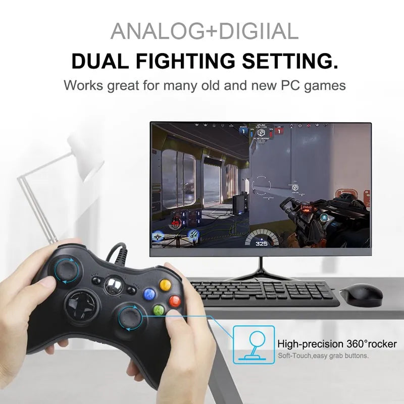 USB Verkabelt Controller Für Xbox 360 /360 Slim Konsole Gamepad Joypad Für PC Joystick Für XBOX360 Konsole Für PC Windows 7,8,10,11