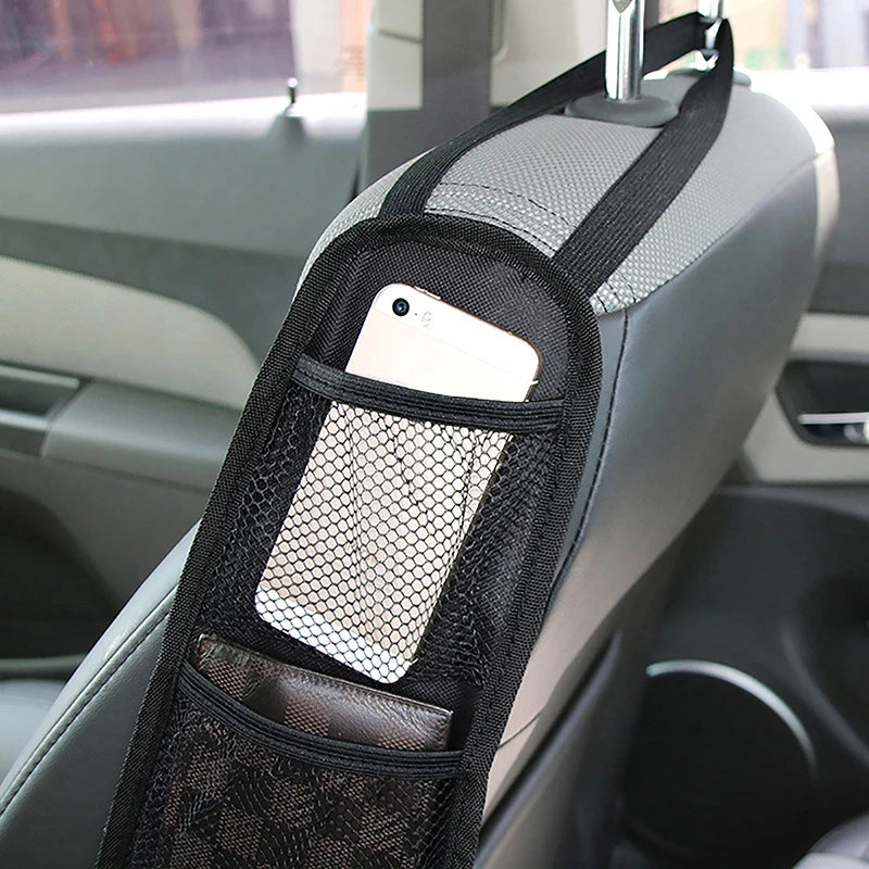 Multi-Pocket Car Seat Organizer Multifunctional Car Seat Back Side Hanging Bag Mesh Pocket Storage Bag Auto Interior Accessorie