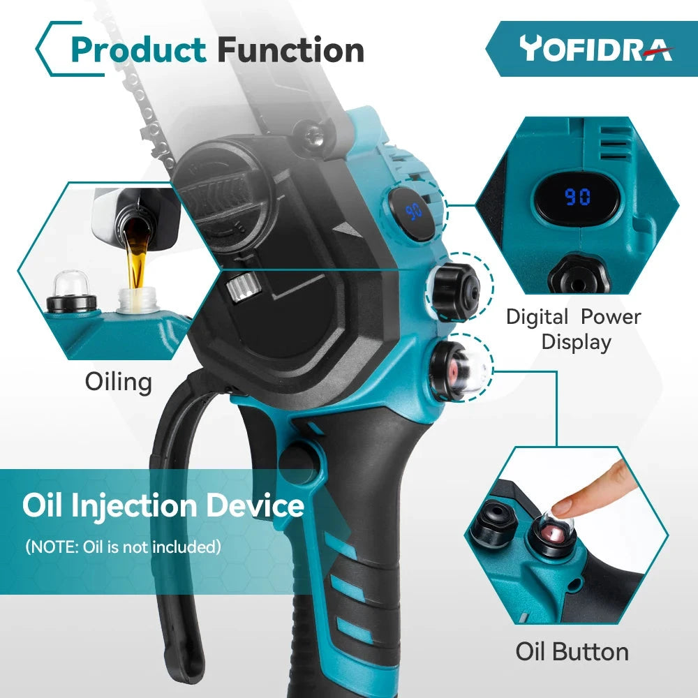 YOFIDRA Kettensäge Bürstenlose - 18V 15000mAh 20,3 cm by Golden Bridge Store