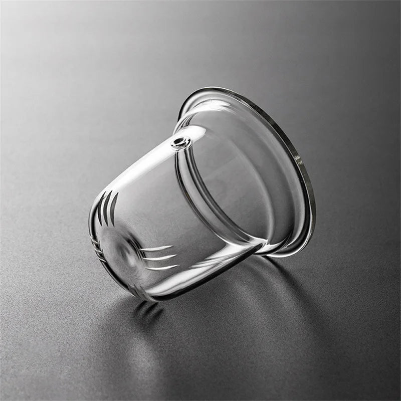 Japanese Heat Resistant Vertical Stripe Glass Tea Pot Wood Handle Teapot Kung Fu Tea Set Puer Kettle Coffee Glass Pot Teaware