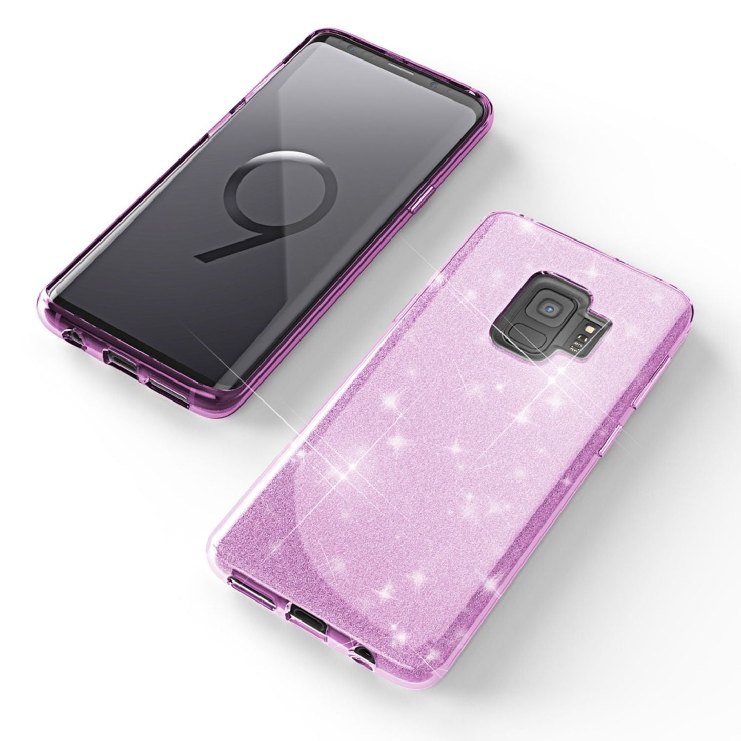 Samsung Galaxy S9 Hülle Handyhülle von NALIA, Glitzer Slim Case Cover Schutzhülle