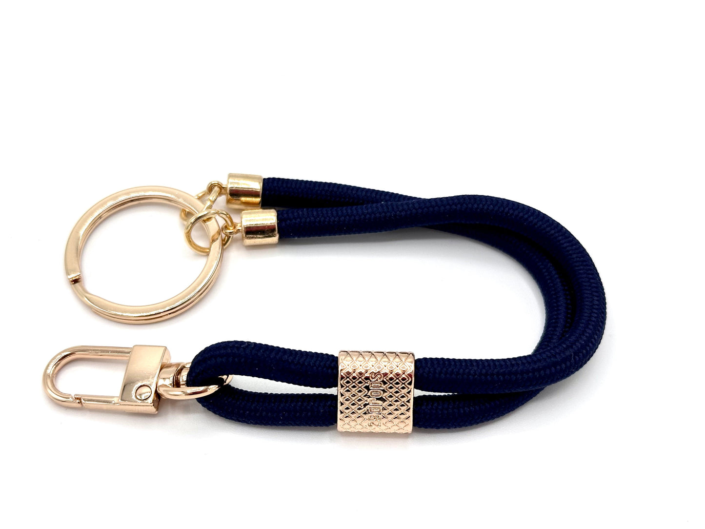 Schlüsselanhänger mit Karabiner Dunkelblau