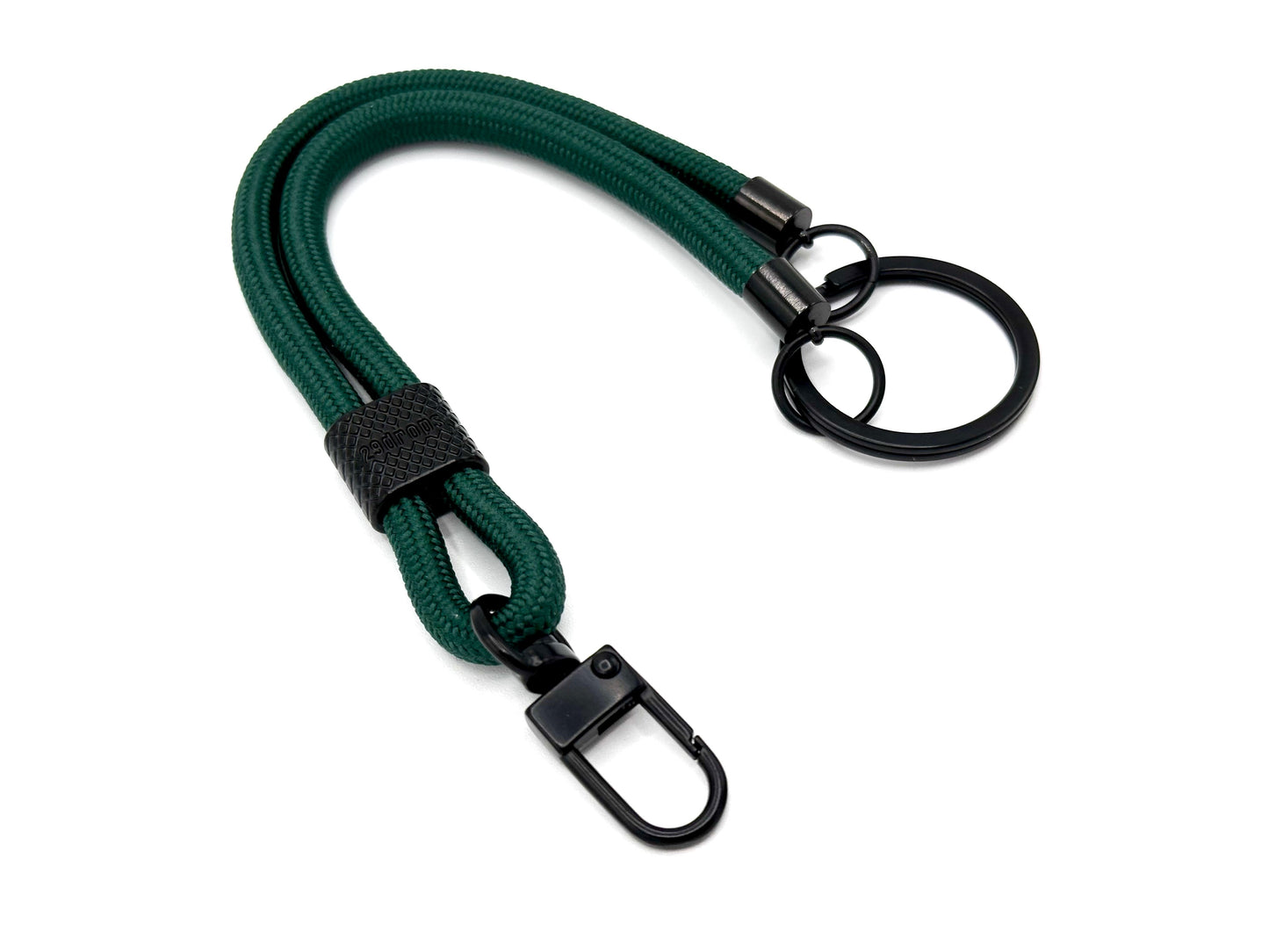 Schlüsselanhänger mit Karabiner Dunkelgrün