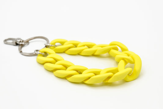 Schlüsselanhänger mit Karabiner "RUBBER EDITION" Gelb