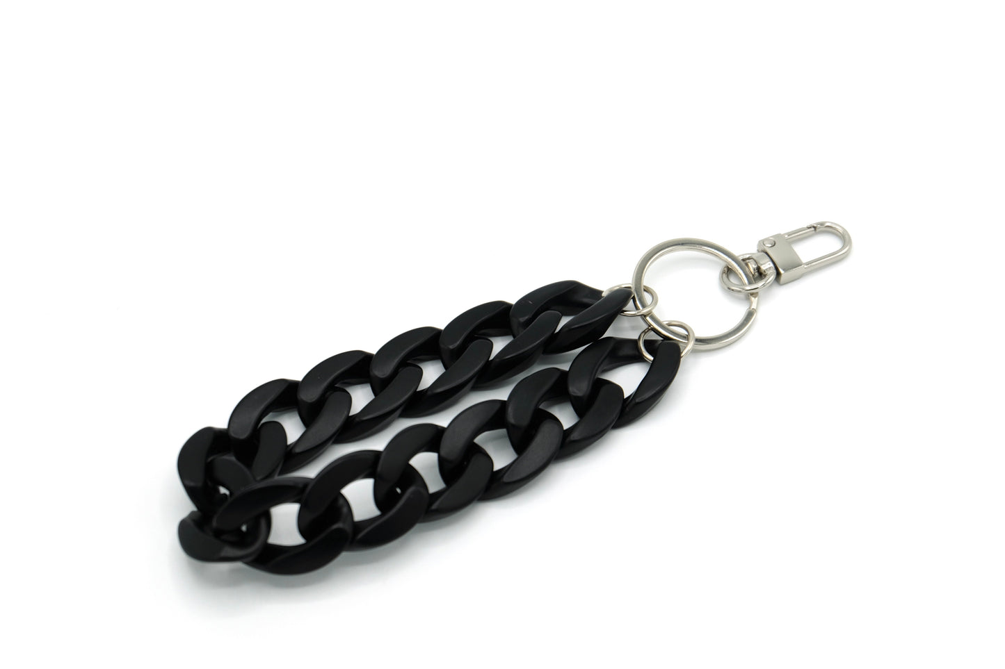 Schlüsselanhänger mit Karabiner Matt Schwarz