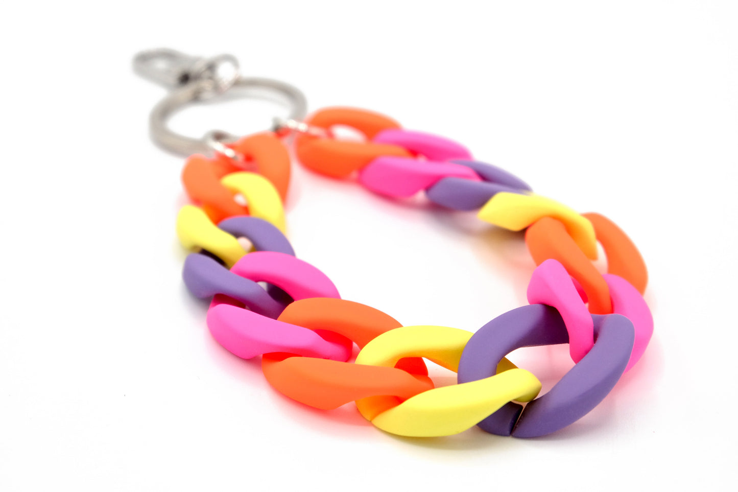 Schlüsselanhänger mit Karabiner "RUBBER EDITION" Neon Bunt