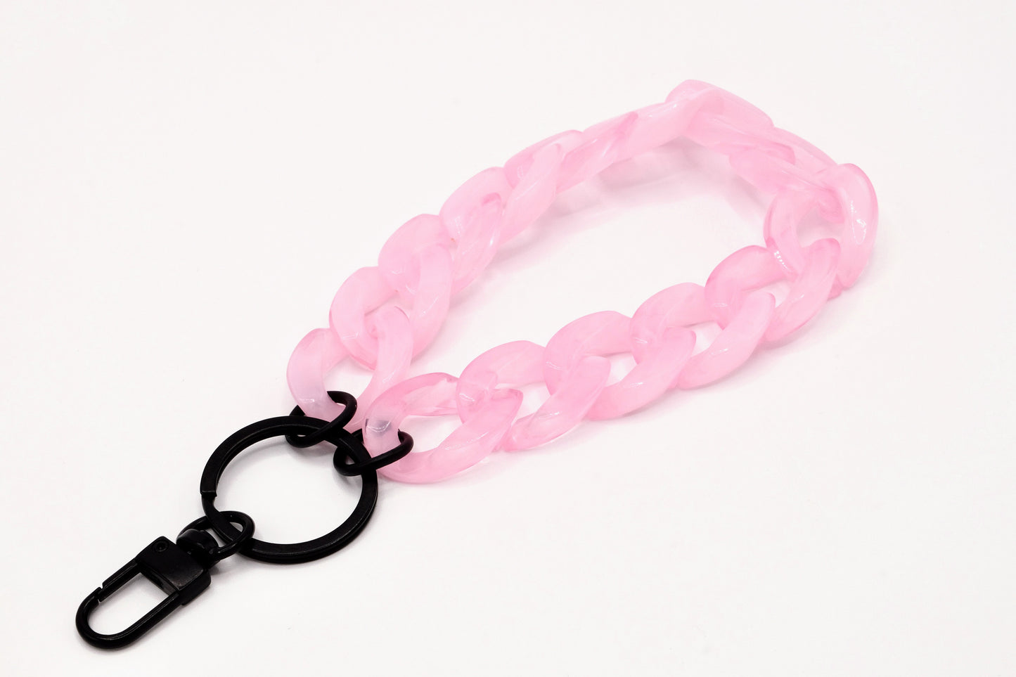 Schlüsselanhänger mit Karabiner Rosa