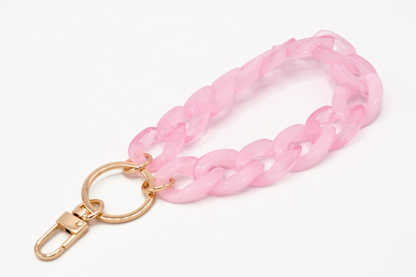 Schlüsselanhänger mit Karabiner Rosa