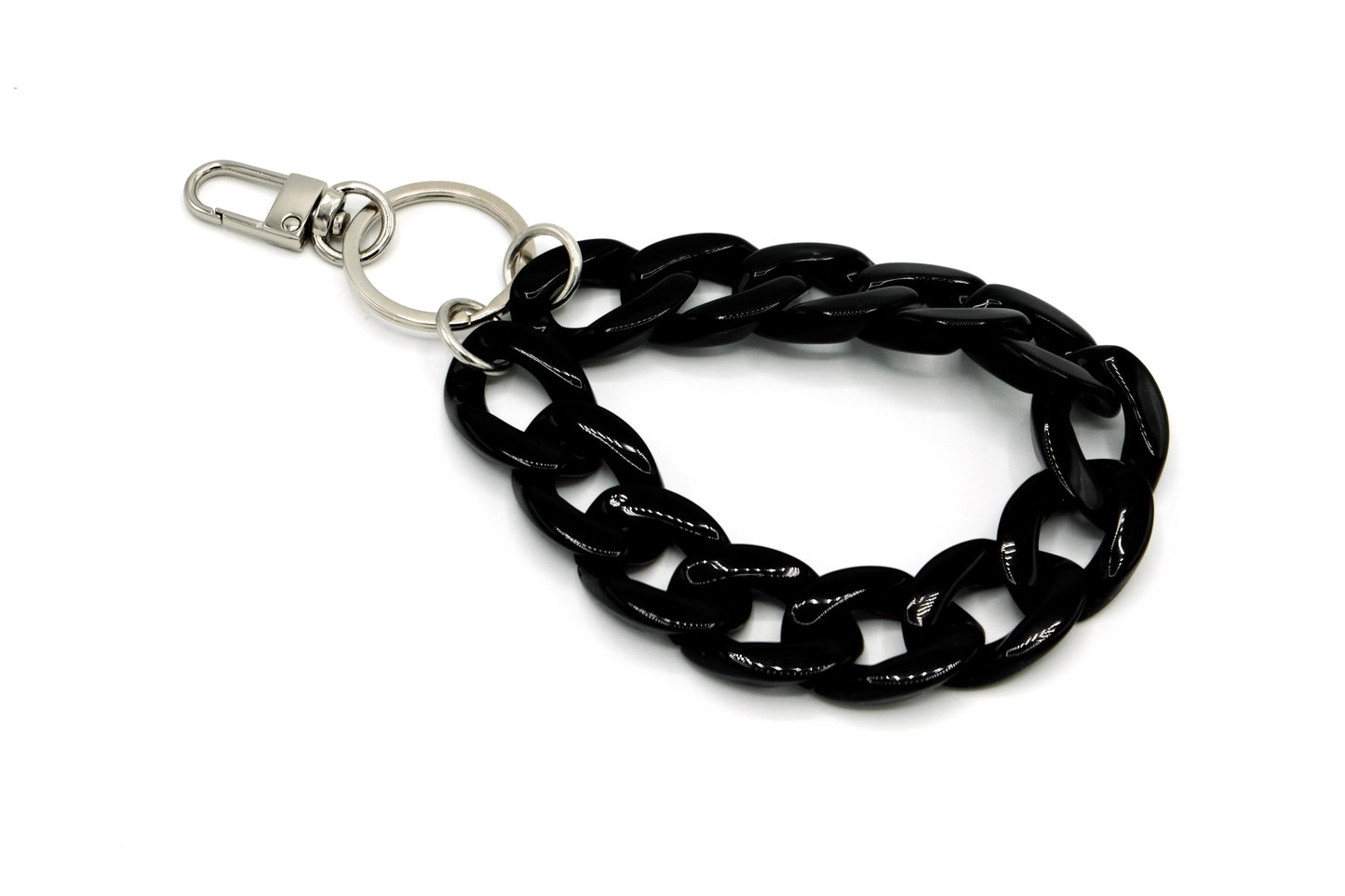 Schlüsselanhänger mit Karabiner Schwarz