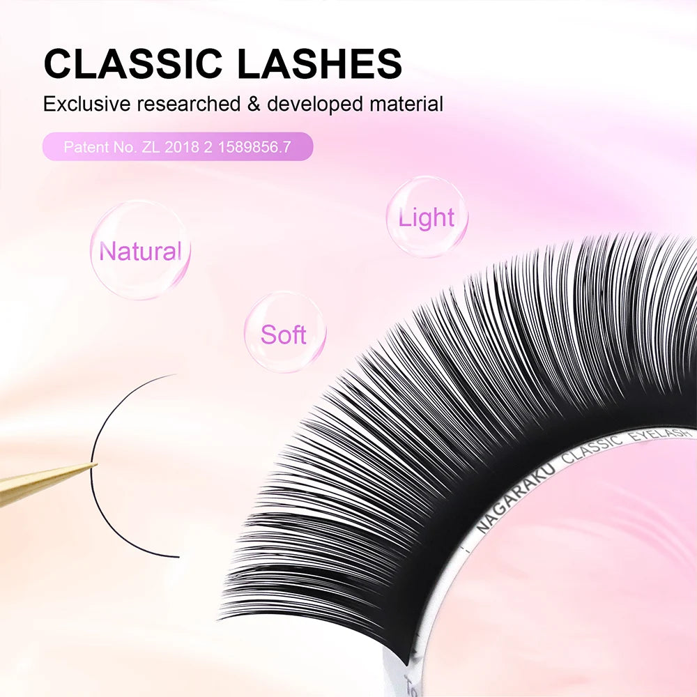 Wimpernverlängerung 2025 - NAGARAKU Classic Mix 7-15mm Individual Lashes