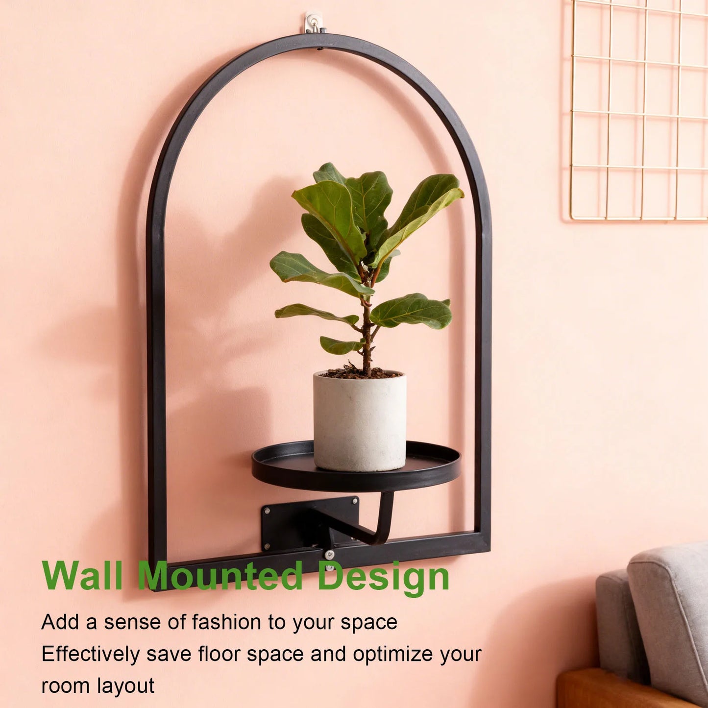 GrünDesign Wandpflanzenhalter Eisen Wandmontage InnenAußenbereich