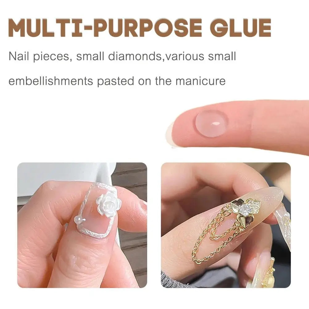 Gel Nail Glue For Press On Nails And Nail Tips Long-Lasting Strong Adhesion Nail Glue For Acrylic Nails Clear Hard Gel Nail Art