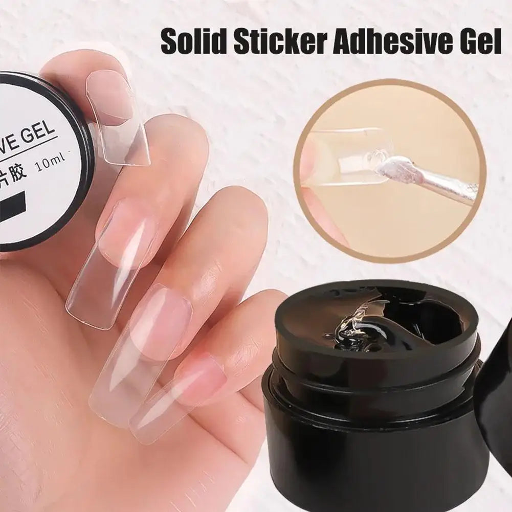 Gel Nail Glue For Press On Nails And Nail Tips Long-Lasting Strong Adhesion Nail Glue For Acrylic Nails Clear Hard Gel Nail Art