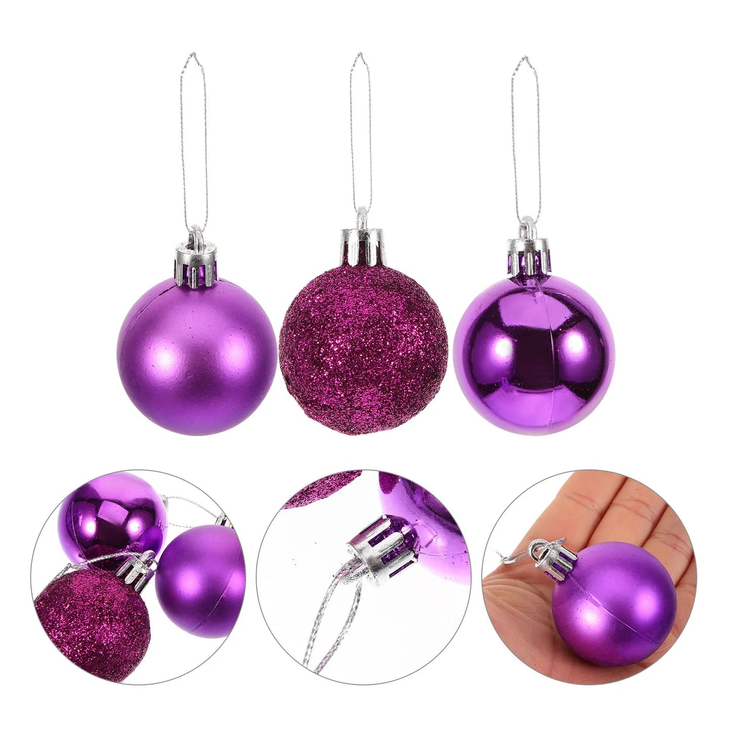 Choice Weihnachtskugeln Glänzend Kunststoff - 1000 Stück, Lila